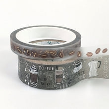 Charger l'image dans la galerie, Clear Mat tape gold foil -coffee beans-
