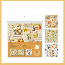 Carica l'immagine nel visualizzatore di Gallery, Halloween Design Paper "Vintage Halloween" origami, Chiyogami
