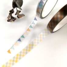 Charger l'image dans la galerie, Clear Mat tape gold goil -blue flag/yellow gingham-