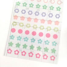 Load image into Gallery viewer, Schedule Sticker "Heart and circle/Flower and circle" from Japan<GAIA>