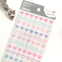 Load image into Gallery viewer, Schedule Sticker "Heart and circle/Flower and circle" from Japan<GAIA>