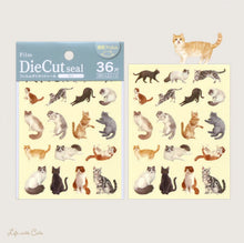 Charger l'image dans la galerie, Film Die Cut seal "Cat" sticker from Japan