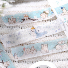 Charger l&#39;image dans la galerie, Winter limited edition washi tape &quot;Playing in the snow&quot; By BGM masking tape
