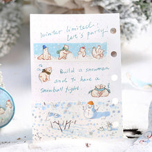 Charger l&#39;image dans la galerie, Winter limited edition washi tape &quot;Playing in the snow&quot; By BGM masking tape
