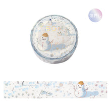 Charger l&#39;image dans la galerie, Winter limited edition washi tape &quot;Playing in the snow&quot; By BGM masking tape
