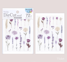 Charger l&#39;image dans la galerie, Tracing Die Cut seal -Dry flower- sticker
