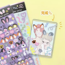 Lade das Bild in den Galerie-Viewer, Topping Lab sticker &quot;animal ears&quot; from Japan
