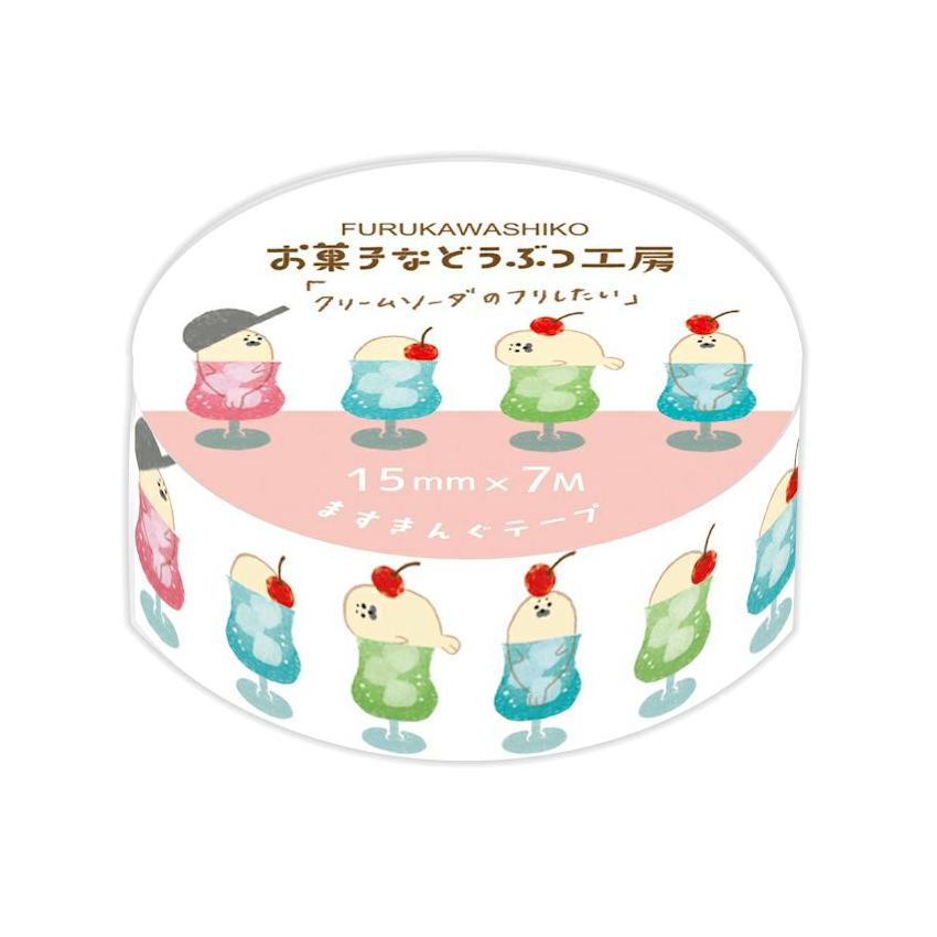 Okashinadobutsukobo washi tape -Cream soda-