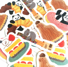 Carica l&#39;immagine nel visualizzatore di Gallery, Washi Flake sticker &quot;Okashinadobutsukobo&quot; -Sweets-Pink
