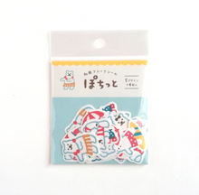 Carica l&#39;immagine nel visualizzatore di Gallery, Washi sticker &quot;Pochitto&quot; &lt;Polar bear vacation&gt; flake sticker
