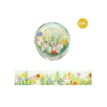 Lade das Bild in den Galerie-Viewer, Gold foil washi tape &quot;Flowers and Cats・Late Afternoon Kitty&quot; by BGM
