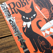 Carica l&#39;immagine nel visualizzatore di Gallery, Post Card &quot;Black Cat Robin&quot; -Musical Instruments-
