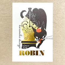 Carica l&#39;immagine nel visualizzatore di Gallery, Post Card &quot;Black Cat Robin&quot; -Pen-
