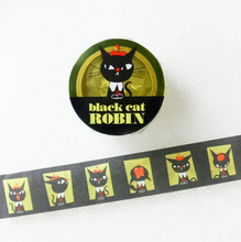 Charger l&#39;image dans la galerie, Clear tape &quot;Black Cat Robin&quot; -Hundred faces-
