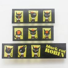 Charger l&#39;image dans la galerie, Clear tape &quot;Black Cat Robin&quot; -Hundred faces-
