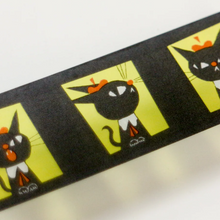 Charger l&#39;image dans la galerie, Clear tape &quot;Black Cat Robin&quot; -Hundred faces-
