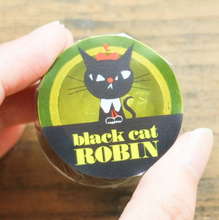 Charger l&#39;image dans la galerie, Clear tape &quot;Black Cat Robin&quot; -Hundred faces-
