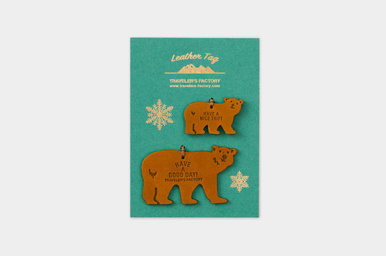 Travelers factory Leather Tag -Bear-