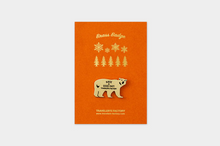 Load image into Gallery viewer, Travelers factory Brass badge -Bear-

