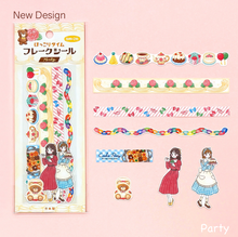 Load image into Gallery viewer, New designs added!  Hokkori time flake sticker 2 from Japan by GAIA
