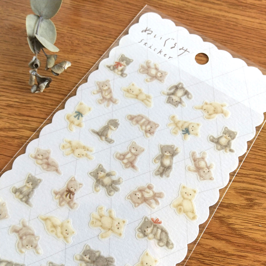 Nuigurumi sticker(ぬいぐるみ), Stuffed animal sticker -neko-