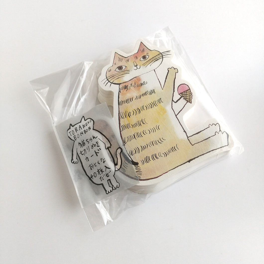 Tora Neko Bon Bon Die cut card B