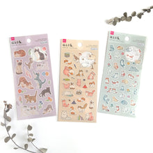 Load image into Gallery viewer, Sticker colection &quot;cat day stationery&quot; sticker from Japan by DAISO
