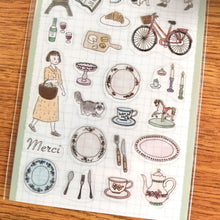 Carica l&#39;immagine nel visualizzatore di Gallery, Clear Seal Sheet &quot;Strolling around Paris&quot; by Furukawashiko
