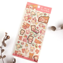 Load image into Gallery viewer, Rilakkuma sticker &quot;Full of strawberry day&quot;by San-X from Japan
