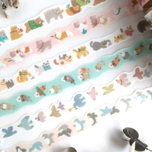 Charger l&#39;image dans la galerie, Die cut washi tape -hana brown/komichi-
