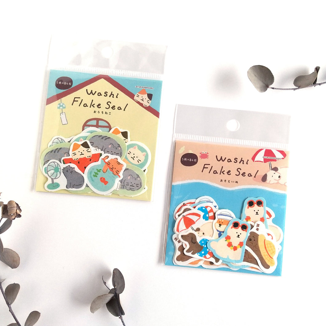 Washi flake sticker Summer Limited Edition from Japan<Furukawashiko>