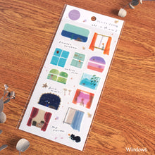 Load image into Gallery viewer, Miki Tamura washi tape sticker &quot;Windows/Marche&quot; from Japan
