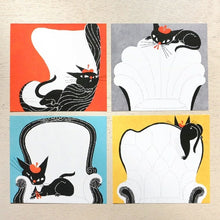 Carica l&#39;immagine nel visualizzatore di Gallery, Black cat ROBIN Block memo pads B
