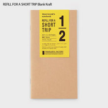 Carica l&#39;immagine nel visualizzatore di Gallery, Travelers notebook Regular Refill SHORT TRIP Travelers factory
