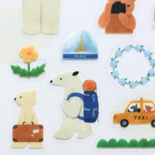 Lade das Bild in den Galerie-Viewer, Clear sticker &quot;Mariko Fukuoka&quot;-Let&#39;s go on a trip- cozyca products Hyogensha
