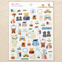 Lade das Bild in den Galerie-Viewer, Clear sticker &quot;Mariko Fukuoka&quot;-Let&#39;s go on a trip- cozyca products Hyogensha
