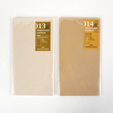 Load image into Gallery viewer, Travelers notebook Regular Refill 013 Lightweight Paper/014 Kraft Paper Travelers factory
