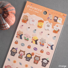 Load image into Gallery viewer, Halloween sticker &quot;poyacco&quot; -purple/orange from Japan by GAIA
