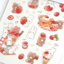 Carica l&#39;immagine nel visualizzatore di Gallery, Masking Die Cut seal , masking sticker &quot;Covered in strawberries&quot; from Japan by Kyowa
