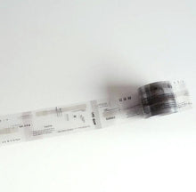 Charger l&#39;image dans la galerie, YOHAKU Roll sticker Clear tape &quot;Gray&quot; -Haiiro- from Japan Roll seal
