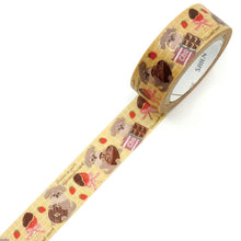 Charger l&#39;image dans la galerie, Masking tape &quot;Chocolate&quot; from Japan Dog Washi tape
