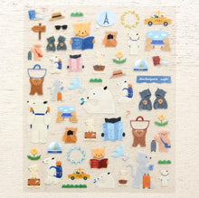 Lade das Bild in den Galerie-Viewer, Clear sticker &quot;Mariko Fukuoka&quot;-Let&#39;s go on a trip- cozyca products Hyogensha
