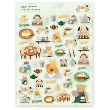 Lade das Bild in den Galerie-Viewer, Clear sticker &quot;Mariko Fukuoka&quot;- tea time- cozyca products Hyogensha
