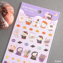 Load image into Gallery viewer, Halloween sticker &quot;poyacco&quot; -purple/orange from Japan by GAIA
