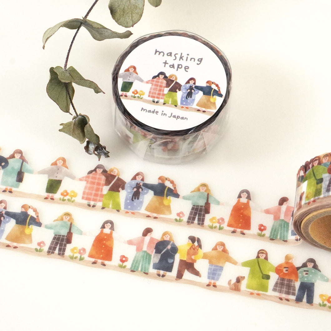 Die cut masking tape -Girl- from Japan by mind wave washi tape