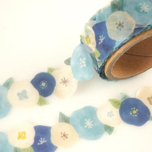 Load image into Gallery viewer, Die cut masking tape -Blue flower- from Japan by mind wave washi tape
