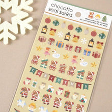 Load image into Gallery viewer, Chocotto seal series &quot;Christmas&quot; Xmas sticker sheet by GAIA from Japan
