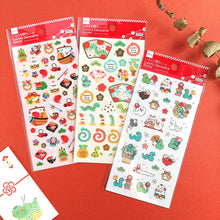 Load image into Gallery viewer, Sheet Sticker &quot;Colorful Decorative&quot; 2025 New year sticker byDAISO
