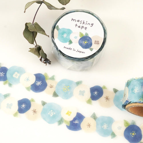 Die cut masking tape -Blue flower- from Japan by mind wave washi tape