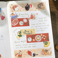 Charger l&#39;image dans la galerie, Christmas limited edition washi tape &quot;Cat Party&quot; By BGM masking tape
